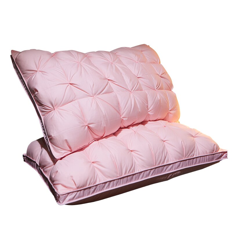 48*74 cm 3D estilo retângulo de luxo ganso branco/travesseiros da cama para baixo-prova de penas de pato para baixo algodão shell frete grátis #/: -DY-YRZ-fen