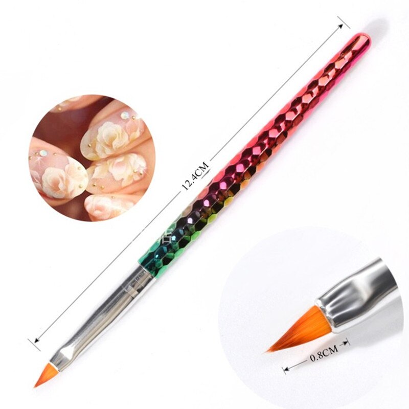 Elite99 Nail Brush UV Gel Nail Polish Brush Set with Gold Color Cap Painting Dra