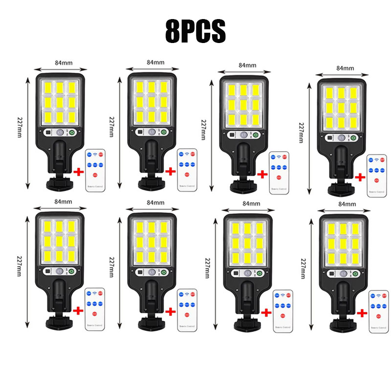 Led Solar Outdoor Remote Control 3 Modes Led Courtyard Wall Lamp Garden Terrace Garage Human Body Induction Door Street Lighting: Sea Blue