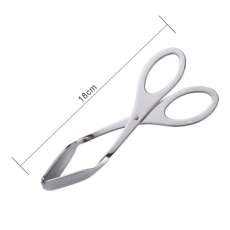 Pince à pain créative en acier inoxydable, or Rose, pour Buffet, Barbecue, gâteau, pâtisserie, outil de cuisson, fournitures de cuisine à domicile: silver