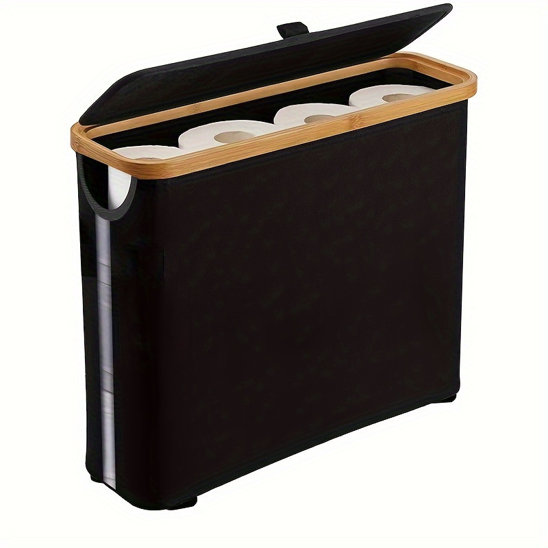 Toilet Paper Storage Basket with Lid Toilet Paper Storage Holder Stand Organizer for Bathroom Toilet Paper Storage Box Container: Red