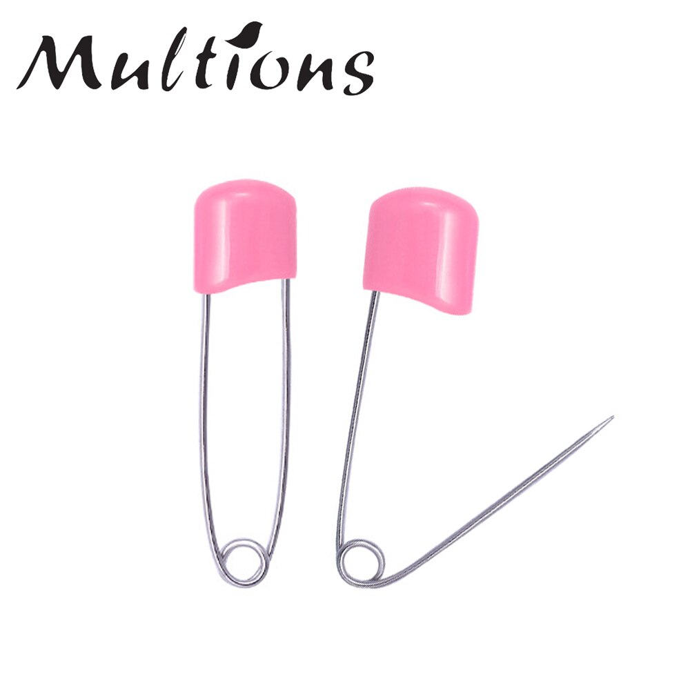 10Pcs Stainless Steel Safety Pin Infant Kids Cloth Nappy Locking Brooch Buckles 40/54mm Safety Pins For Clothes DIY Sewing Tools