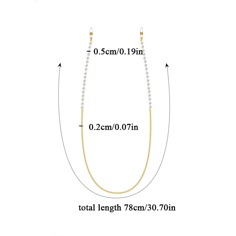 Koreaanse Vintage Crystal Pearl Hanger Ketting Masker Ketting Strap Hang Op Hals Glazen Houder Touw Voor Vrouwen