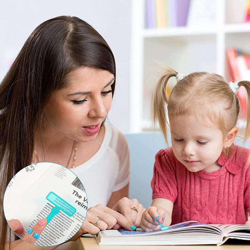 20 Pieces Dyslexia Tools for Kids Reading Guide Strips for Kids Finger Focus Highlighter for Reading Kids Reading Aids