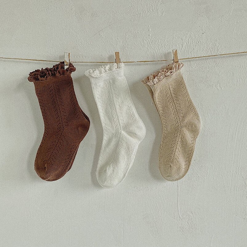 Tornozelo do vintage meias de renda para meninas malha meias curtas primavera outono infantil crianças dança meias crianças presente natal skarpety