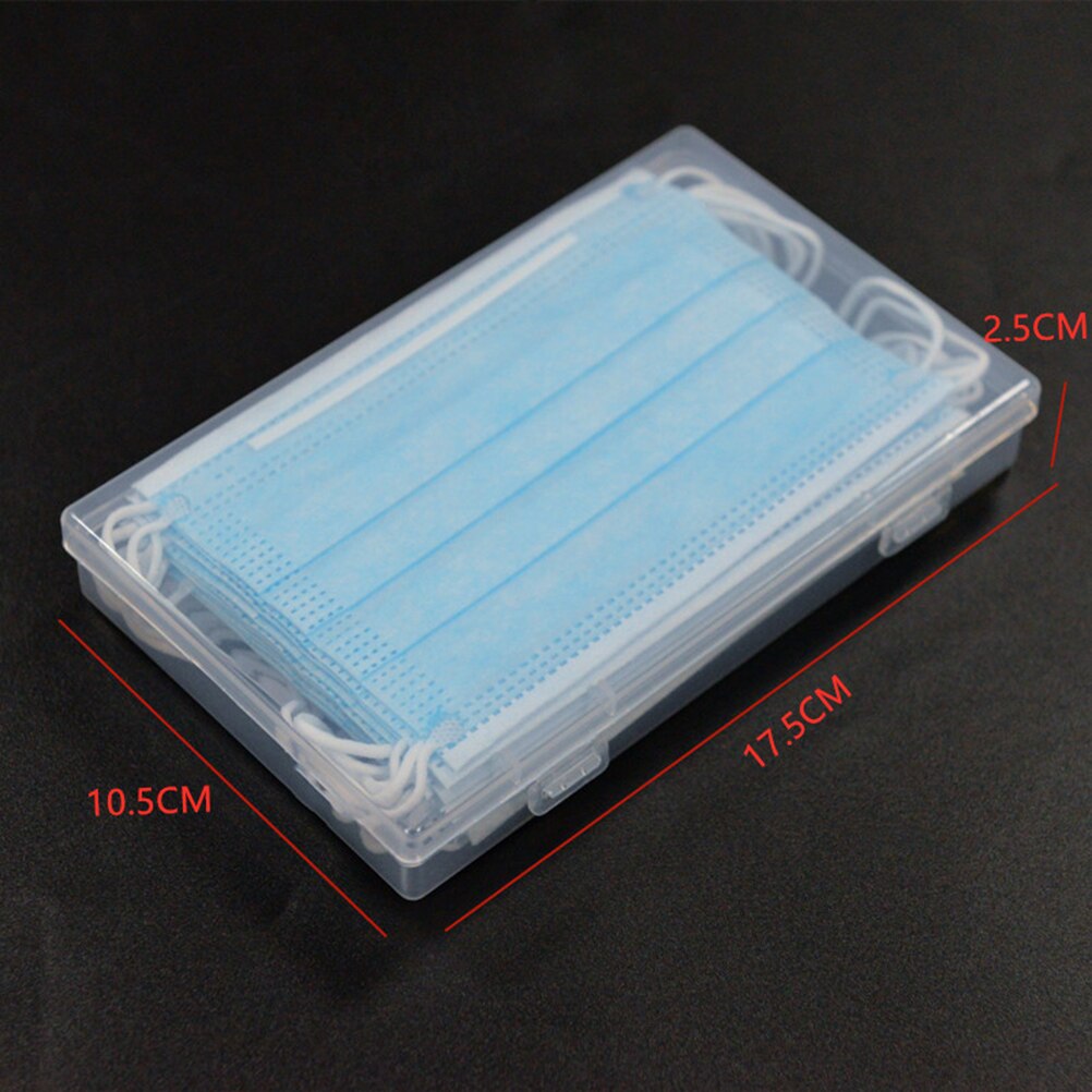 Estuche de almacenamiento para mascarillas, organizador de plástico, caja de almacenamiento portátil, soporte desechable para mascarillas, contenedor transparente