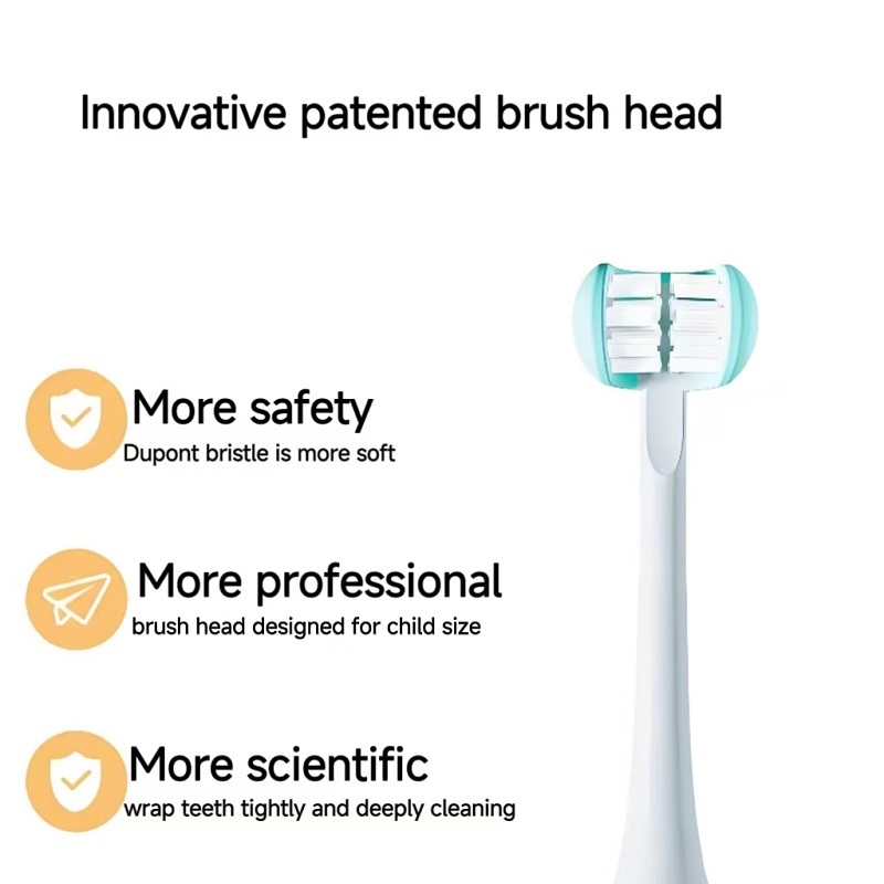 Silicone Brush Head C-Shaped 3-Sides Children's Toothbrush 3D Premium Soft Bristle Toothbrush Tongue Brush Tongue Scraper