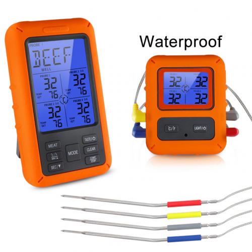 TS-TP40 Draadloze Elektronische Digitale Display Backlight Voedsel Koken Bbq Oven Vlees Grill Thermometer Timer Alarm: Waterproof