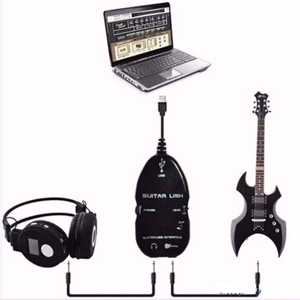 Guitar Cable Audio USB Link Interface Adapter For MAC/PC Music Recording Accessories For Guitarra Players