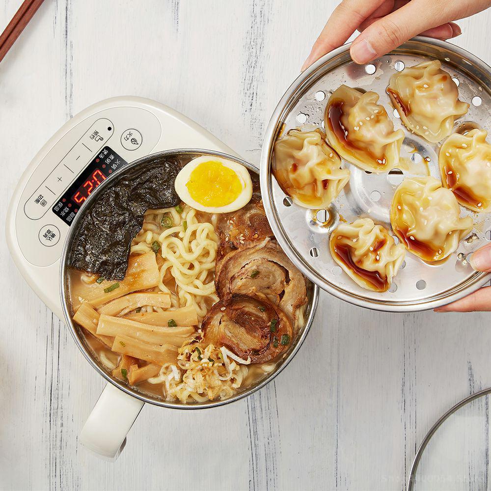 2 layers electric cooker pot Multi Cookers PP &amp; stainless steel Firepower adjustable with Touch panel 1.2L C12U1