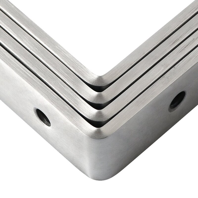 4Pcs Corner Brackets 3 X 5 Inch,Right Angle Bracket 304 Stainless Steel with Screws,L Shaped Brackets for Shelves Furni