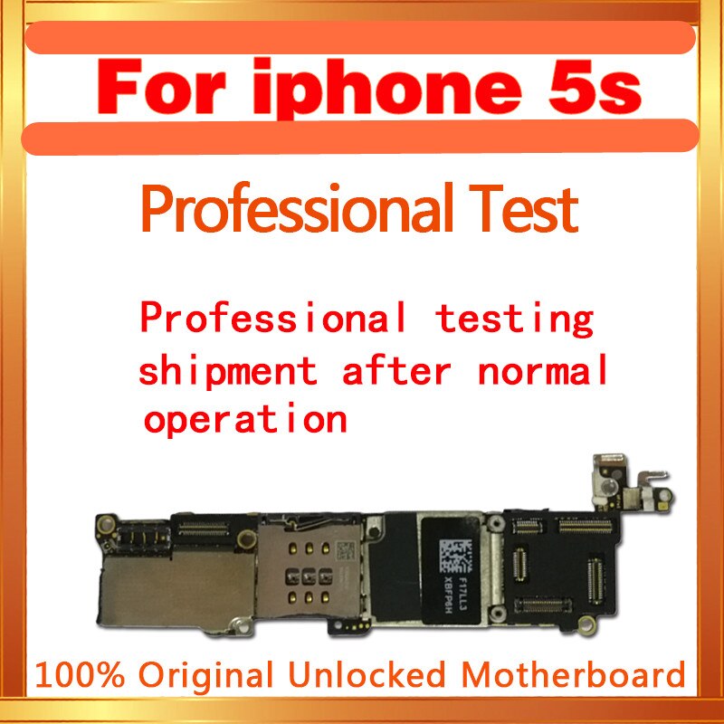 100% Original unlocked for iphone 5S Motherboard Without Touch ID/With Touch ID,for iphone 5S Logic boards,16gb / 32gb / 64gb