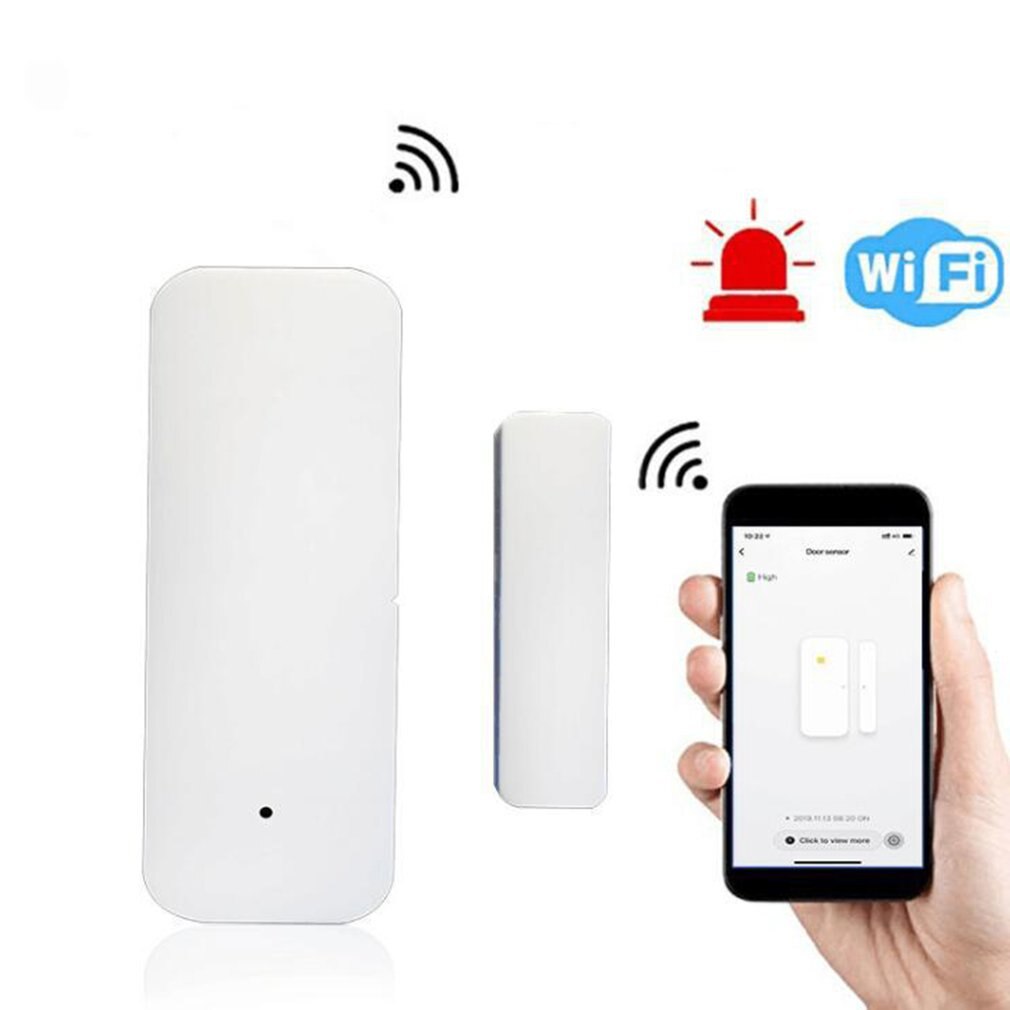 Smart WiFi Door Sensor Door Open / Closed Detectors WiFi App Notification Alert security alarm for Alexa for Google Home