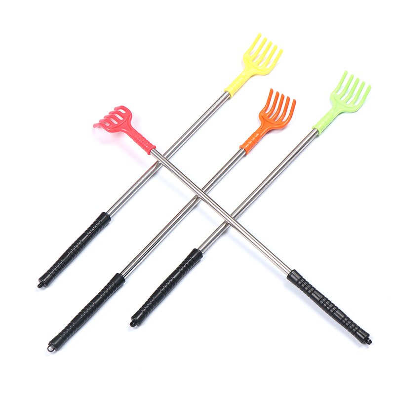 Plastic Claw Back Scraper Stainless Steel Handle Back Scratcher Extendible Body Massage Stick Health Care