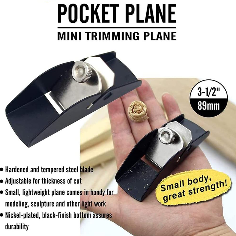 Mini avión, herramientas de carpintería de madera, cepillo Manual de carpintero, cepillo de aleación de aluminio y borde de corte, herramientas manuales portátiles para carpintería