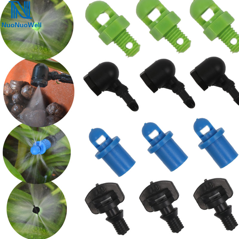 NuoNuoWell 50x Nozzles Micro Water Jet Spray 360 Degree Cooling System Hydroponics Garden Lawn Irrigation Refraction Sprinkler