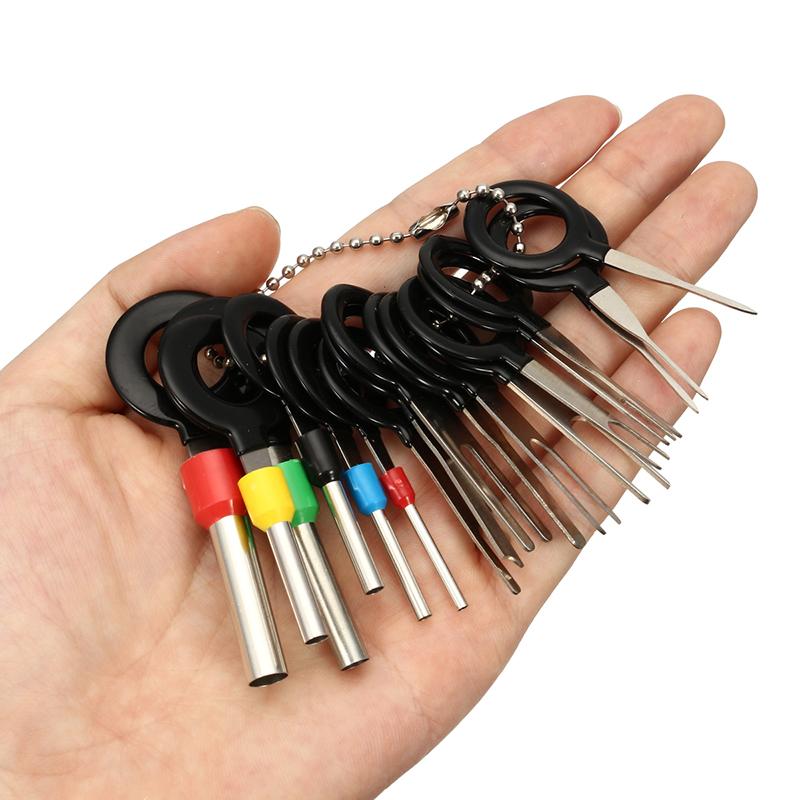 114pcs Car Terminal Removal Tool Kit Wiring Crimp Connector Retractor Pin Extractor Puller Terminal Repair Tools