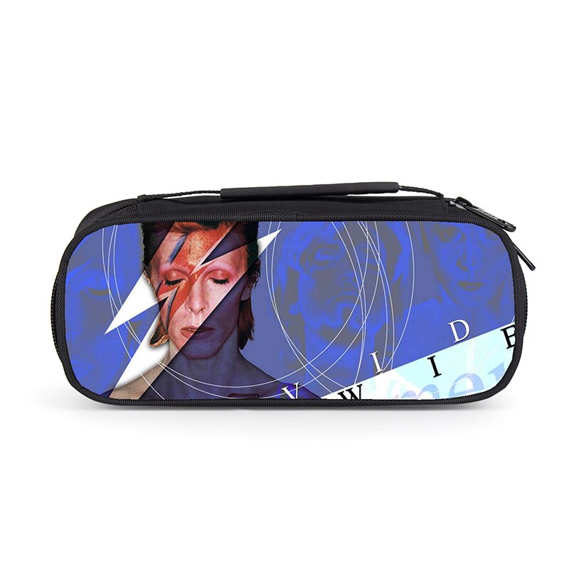 Rock Singer David Bowie Boys Girls Pencil Bag Students Multifunction Pencil Case School Supplies Sotrage Bags Kids Wallet: 002