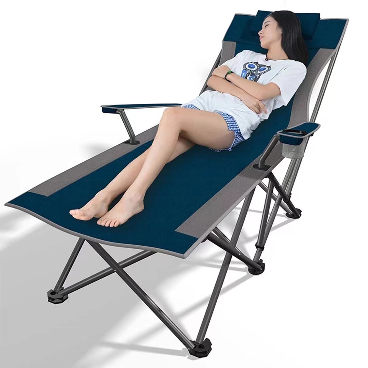 Camping Vouwen Bed Fauteuil Enkele Bed Kantoor Lunch Bed Draagbare Outdoor Vouwen Fauteuil Begeleidende Bed Te Dragen