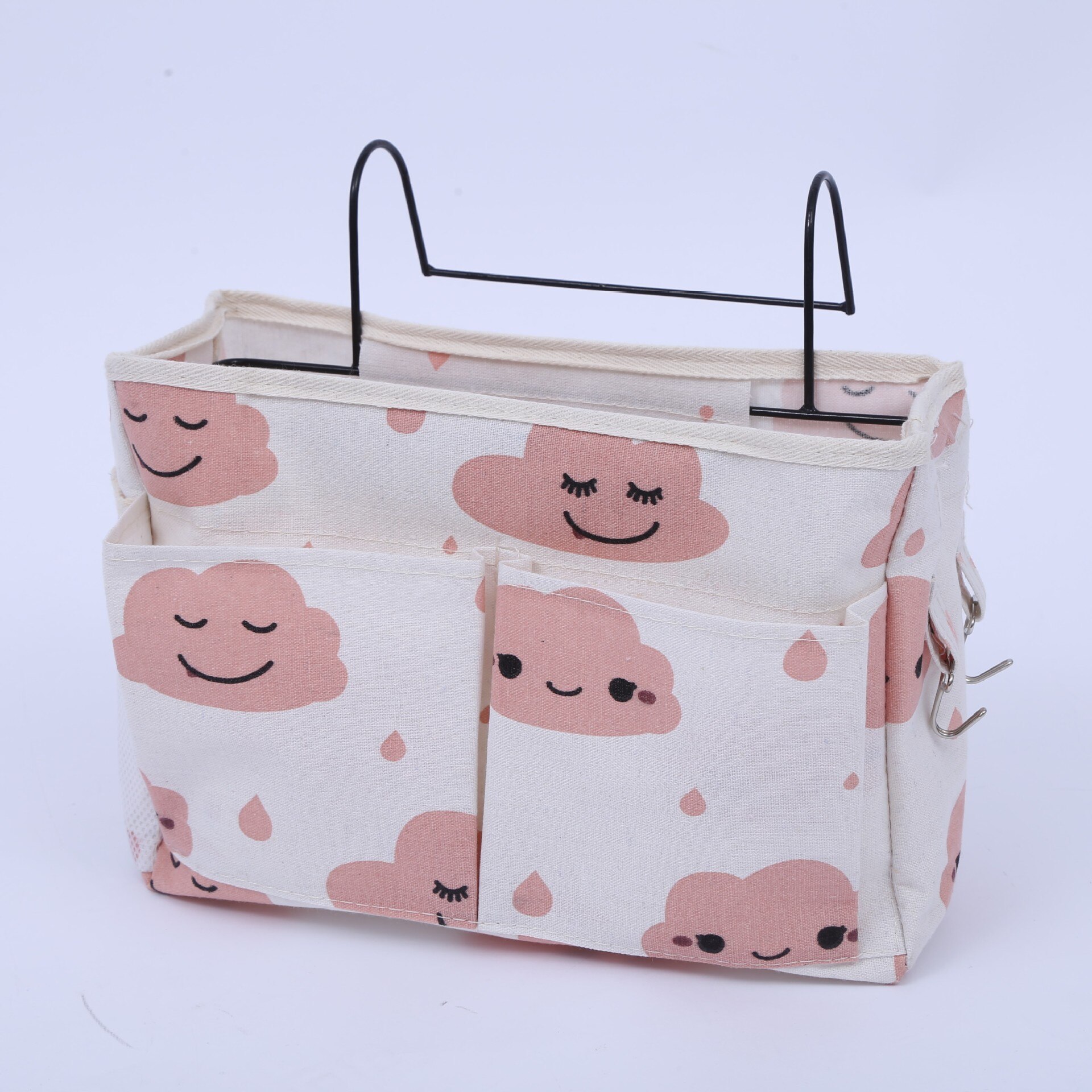 Bedside Storage Bag Crib Bed Side Pouch Hanging Organizer Nappy Holder Pockets Crib Accessories Bag Storage Holder Bed Organizer: 2