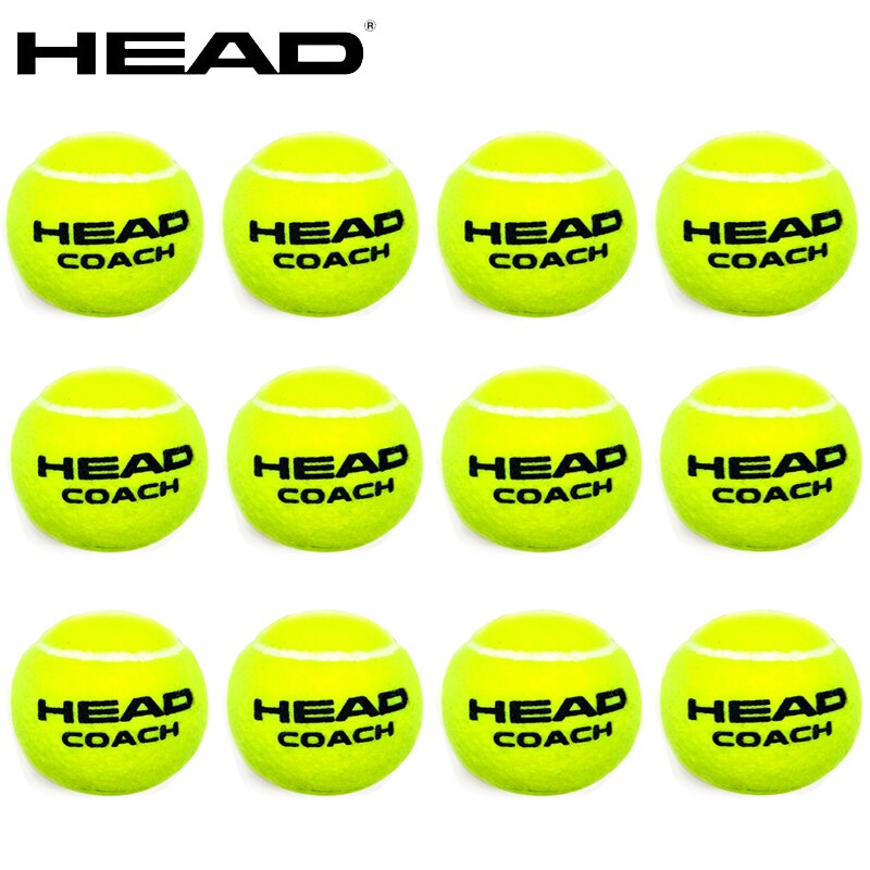 Oprindelige hoved tennisbold naturlige gummi uldkugler hovedtræner uddannelse bold tennis træner tennisbold standard pelotas tenis: 12 stk