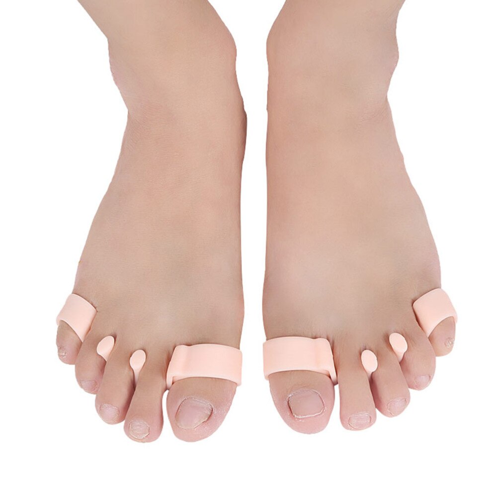 2 Pair of Toe Separators Reusable Portable Five-hole Comfortable Toe Straighteners