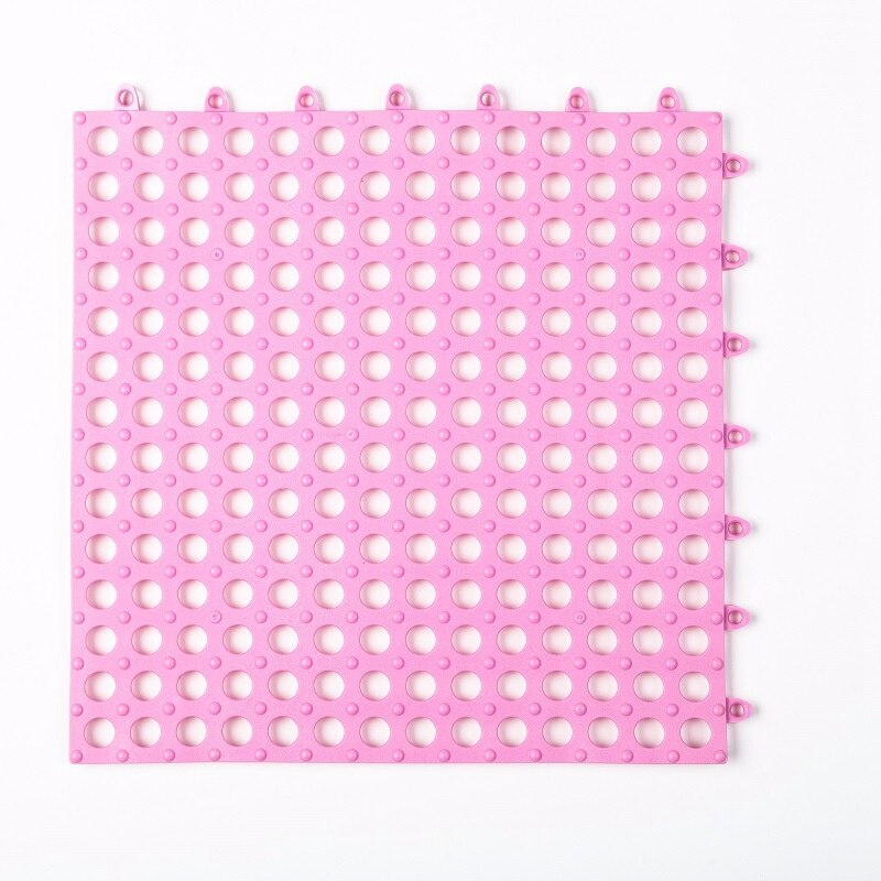 1pc Bathroom Carpet Shower Mat Non-slip Bath Mats Bathroom Square PVC Bathmats for Home Kitchen Floor Mats For Toilet Bath Rug: Pink