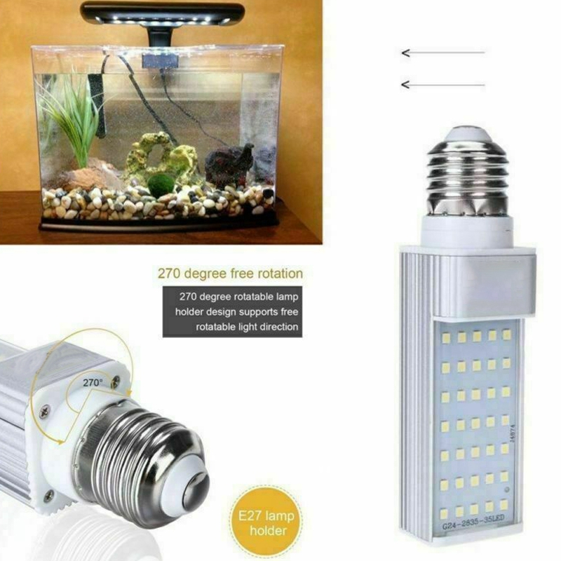 Fishpod Wit Plant Aquarium 7W Licht Groeien Led Tank Vis Coral Lamp E27 Lamp
