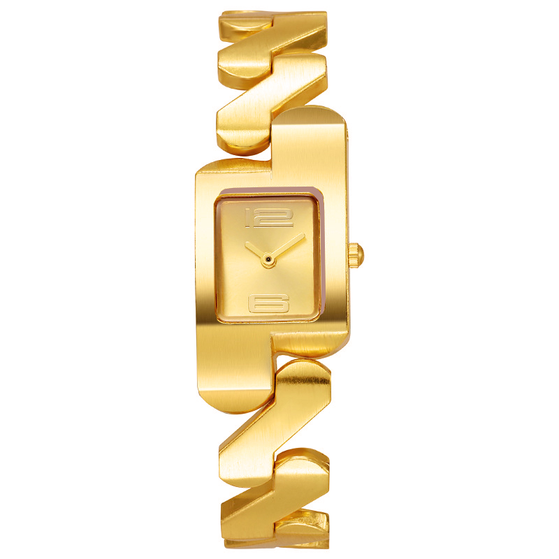 Simple Square Arabic Digital Small Dial Steel Belt Quartz Watch