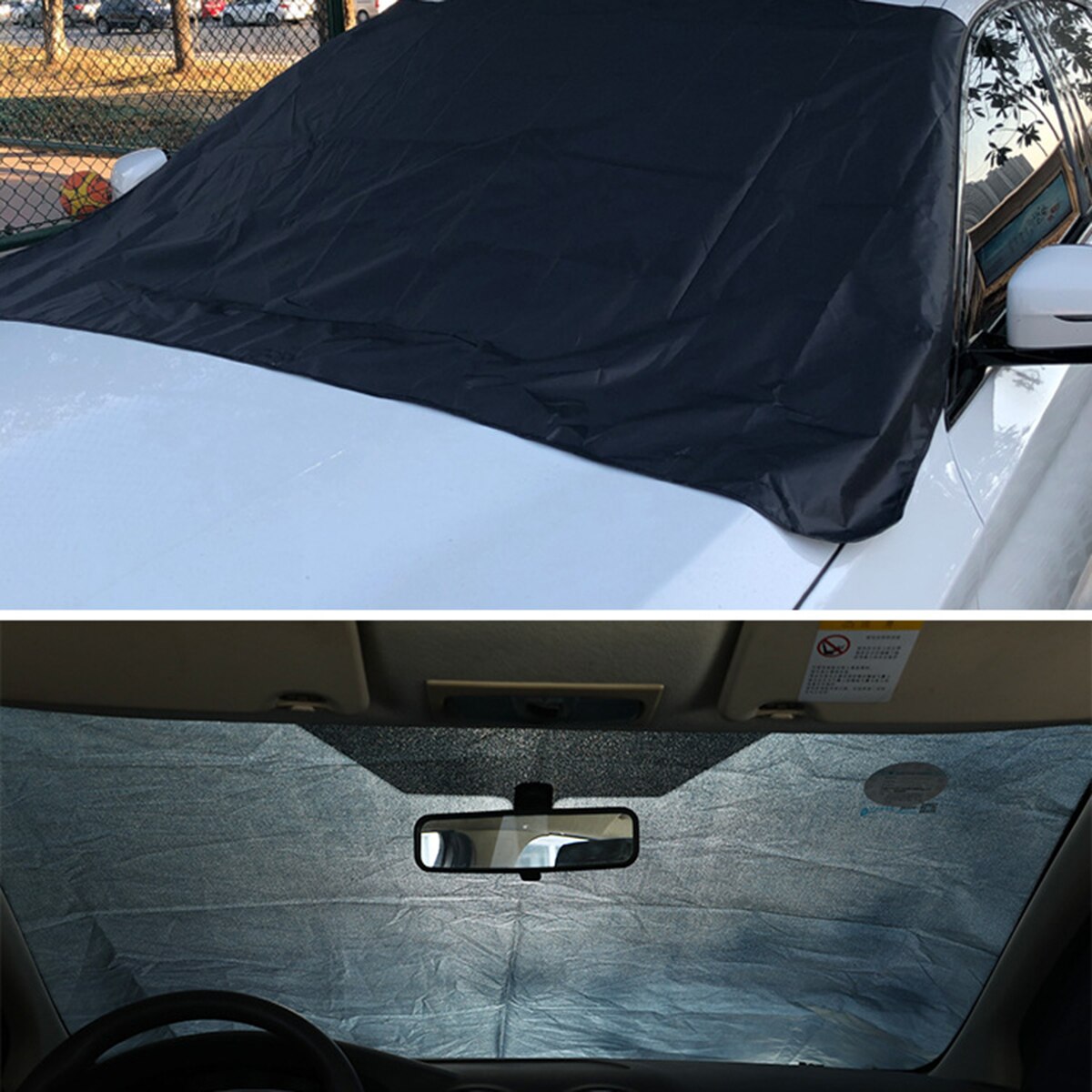 Couverture de pare-brise magnétique pour voiture, pare-soleil de fenêtre avant de voiture, protection contre le gel, pièces de rechange automobiles