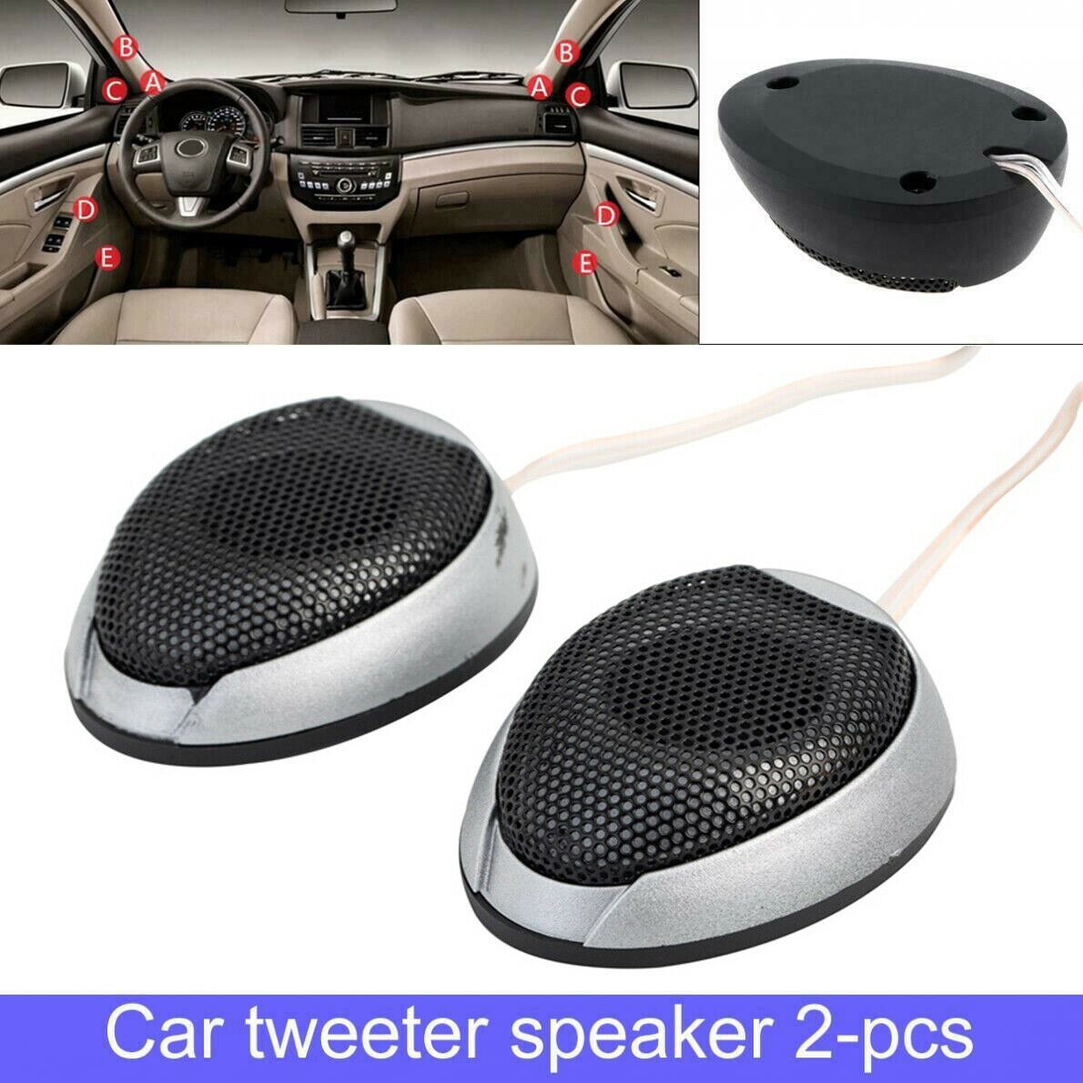 2pcs Universal Car Subwoofer 1000W Audio Automotive Super Power Loud Stereo Tweeter Dome Tweeter Speakers For BMW Golf Passat