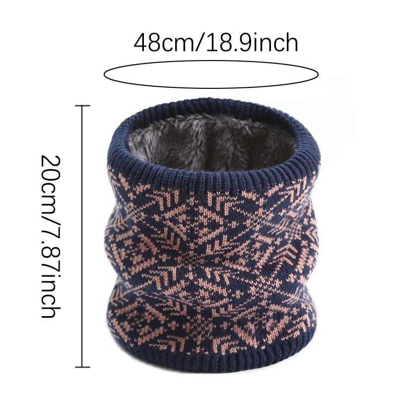 Women Cashmere Scarf Lady Neck Wraps Ring Unisex Winter Neck Snood Scarves Female Warm Fur Solid Bufanda
