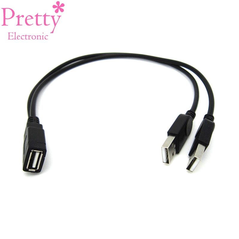 Usb 2.0 kabel förlängningssladd tråd höghastighets dataförlängningskabel dubbel hane till en hona dataöverföringskablar 0.3m