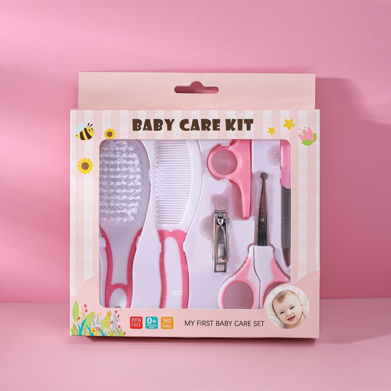 6 pz/set neonato bambini chiodo capelli sanità termometro Kit spazzola per toelettatura cura del bambino elementi essenziali neonato materiale sicurezza