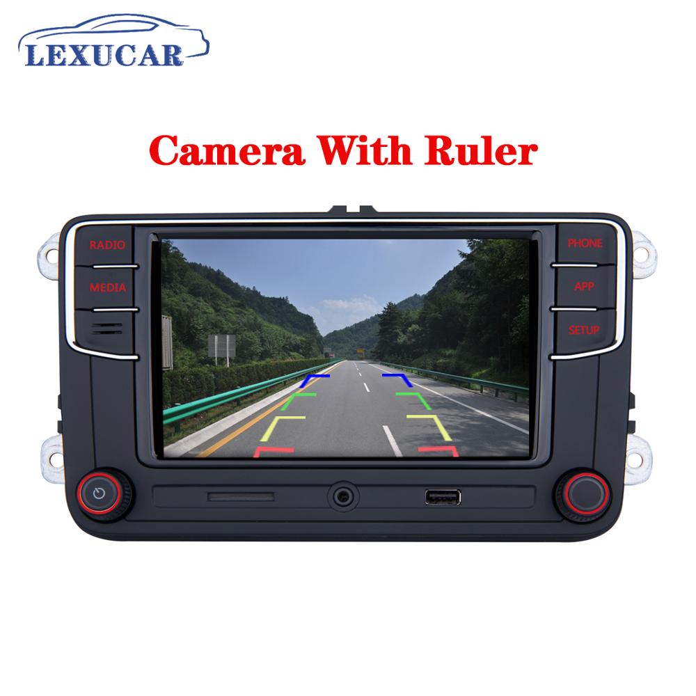 Mib av ryggekamera med håndtak hd vidvinkel rygge parkeringsbil revers rcd 330 Plus til vw tiguan passat  b6 b7 golf 5 6