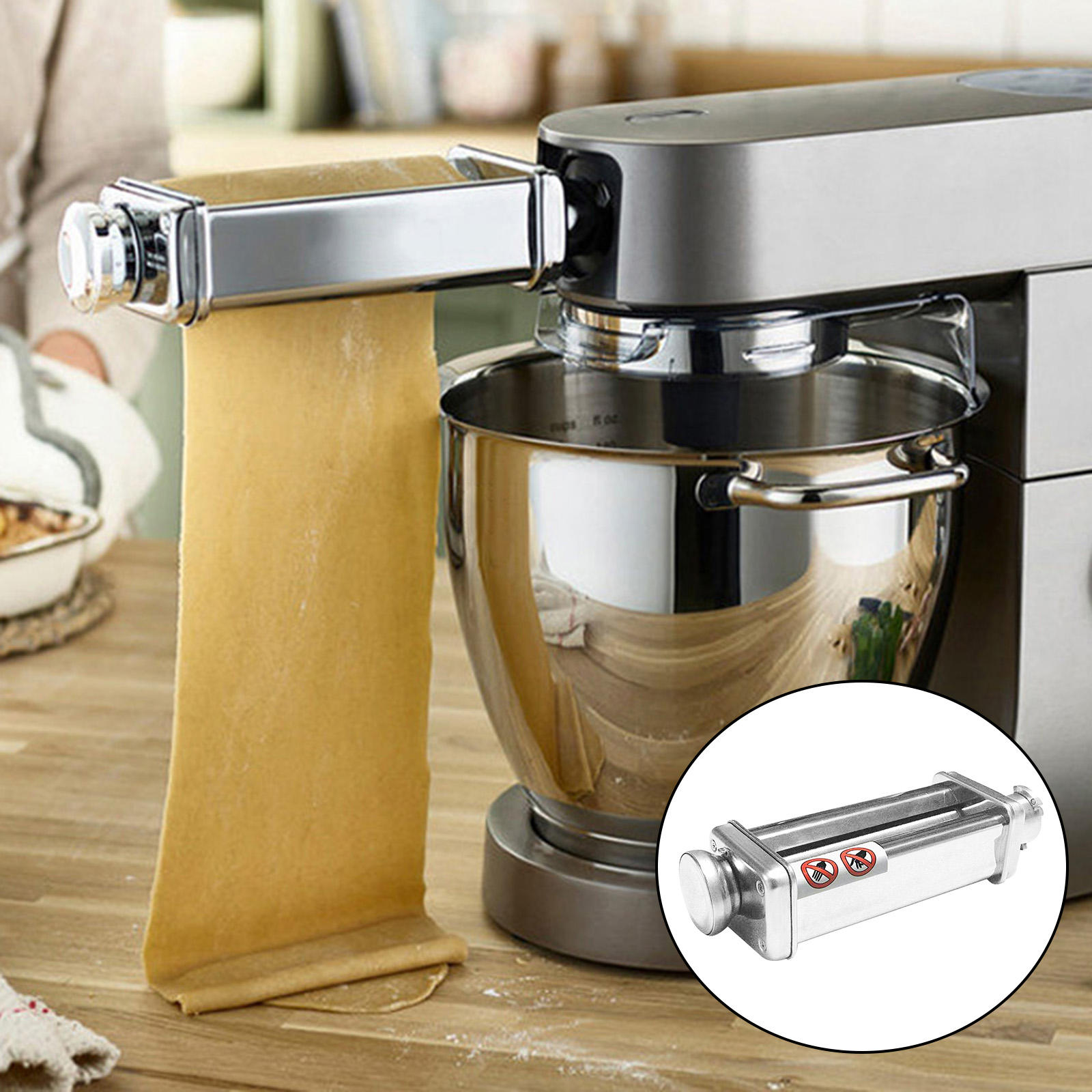Alloy Stainless Steel Pasta Maker Attachment Spaghetti Cutter Fettuccine Cutter for KenWood Stand Mixer: Slice Roller