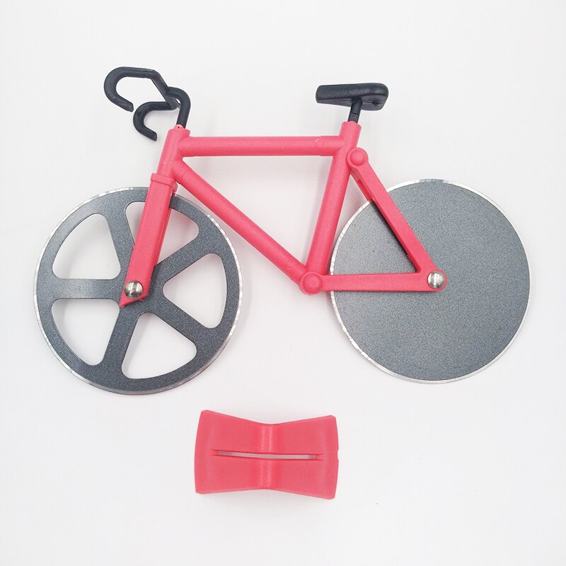 1PC Bicycle Pizza Cutter Wheel Stainless Steel Plastic Bike Roller Pizza Chopper Slicer Kitchen Gadget Pizza Cutter Knives TOOL