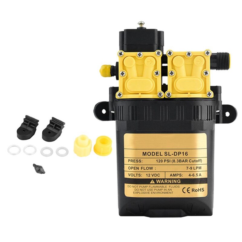 12v højtryks landbrugs elektrisk vandpumpe vand sprøjtepumpe mini motor vandpumpe med adapter