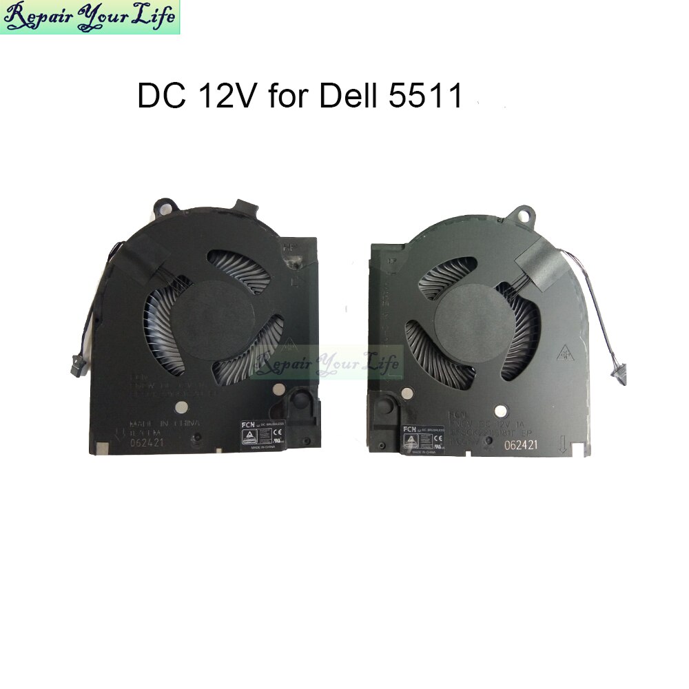 Notizbuch Kühler Kühler Lüfter Für Dell G15 5511 5515 5510 RTX 3060 RTX 3050 Spielen Laptop CPU GPU Grafikkarte Fan