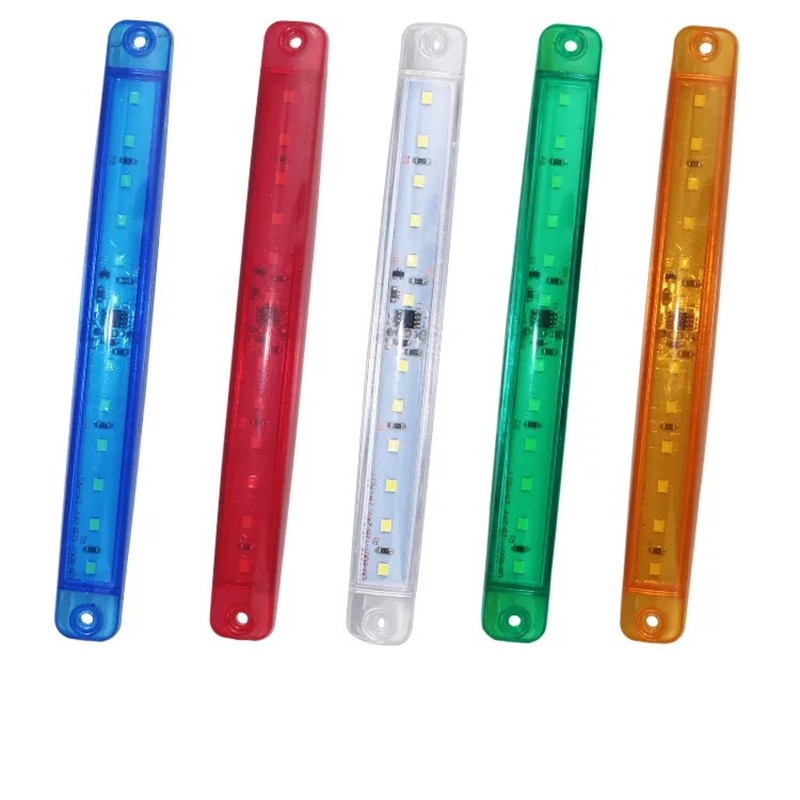 2PCS 12LED Strobe Diode Lights For Truck Bus Parking Lights Marker LED 24v Ramp Trailer Lights Flashing LED Lights For Trailers