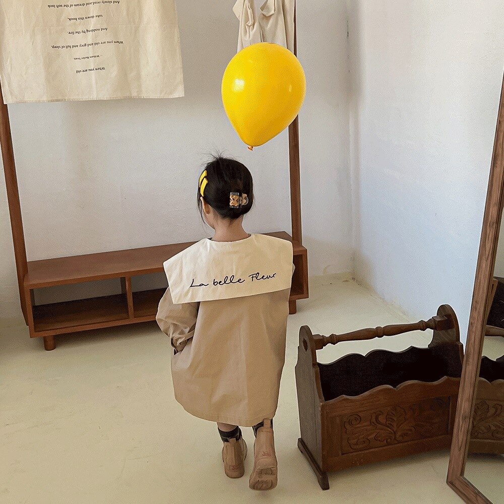 1160D Cardigan per abiti da ragazza cappotto allentato per ragazze primaverili e autunnali colletto rovesciato abito da ragazza cappotto da College