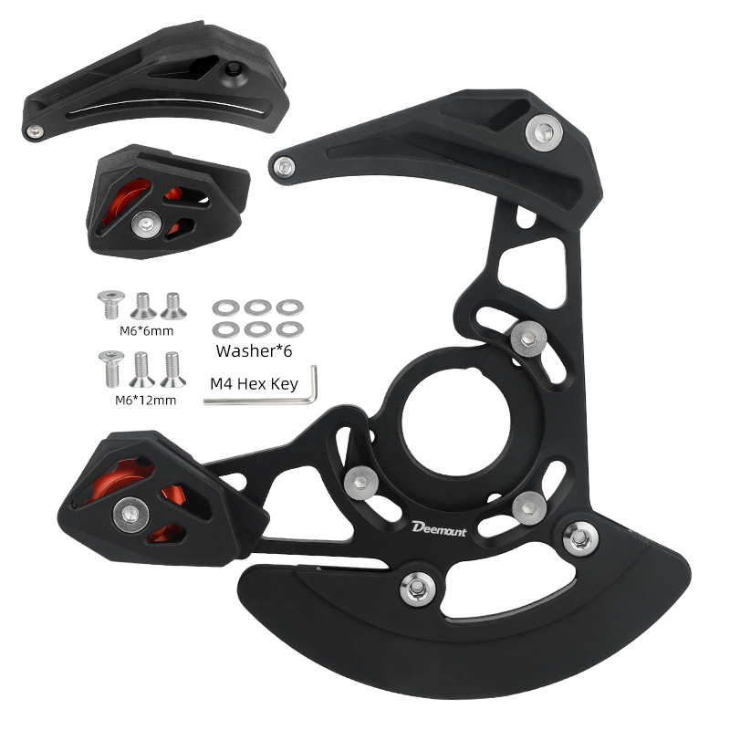 Guide de chaîne de vélo, capteur de chute, ISCG 03 ISCG 05 BB, support de vélo vtt, roue à chaîne 1 vitesse 32-38T, 1x système, plaque de protection de plateau: WHITE