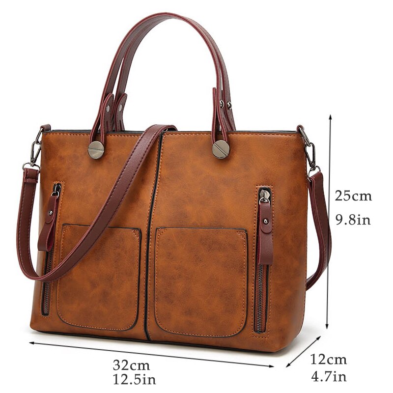 Bolso de hombro Vintage Tinkin para mujer, bolsos casuales femeninos para compras diarias, bolso para damas de