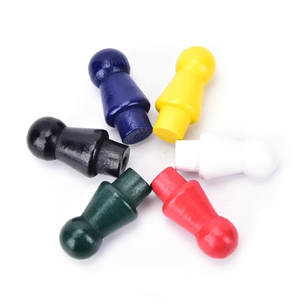 Conjunto de piezas de juego de damas chinas, 60 unidades, seis colores de juego de damas de madera de repuesto