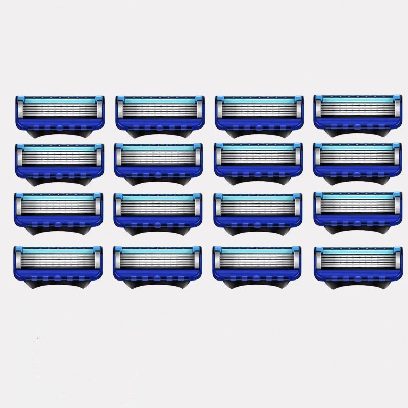 Lame de rasoir à 5 couches, lame de rasoir manuelle pour hommes, lame de rasoir de sécurité, lame de rasoir classique réutilisable pour la protection de la peau avec sac: Black