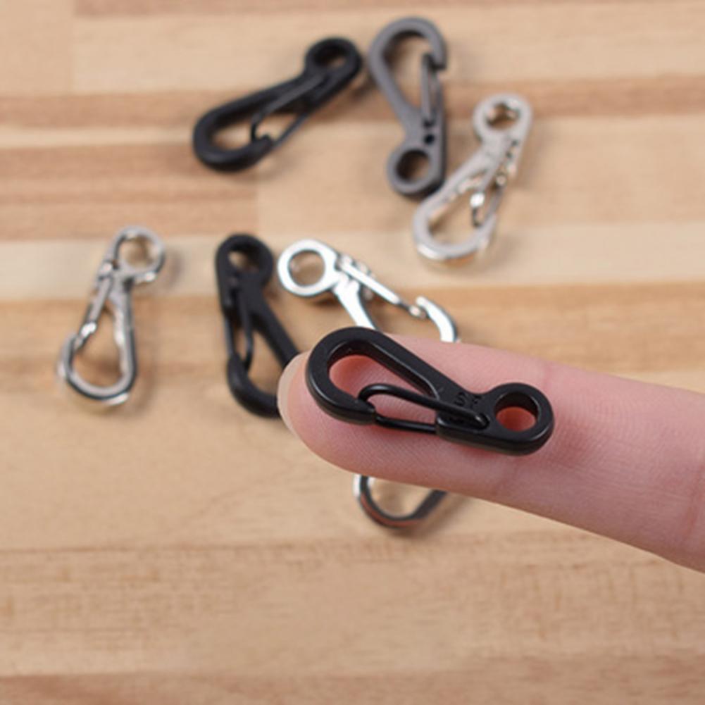 10 stk mini karabinhager clips lille legeret fjeder karabinhage nøglering låse lille hængende spænde til rygsæk camping flaske