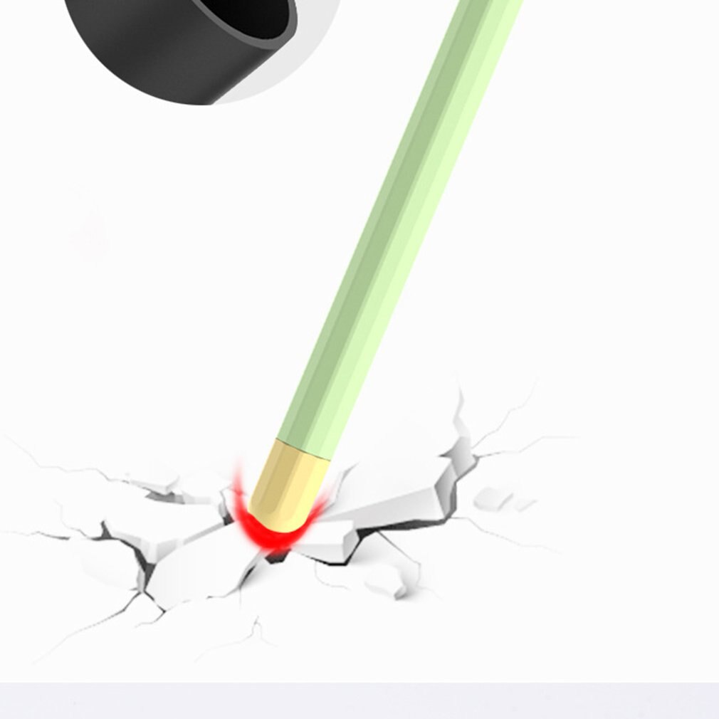 Adequado para apple pencil 1 caneta de escrita cor contraste silicone capa protetora anti deslizamento e anti gota caneta capa