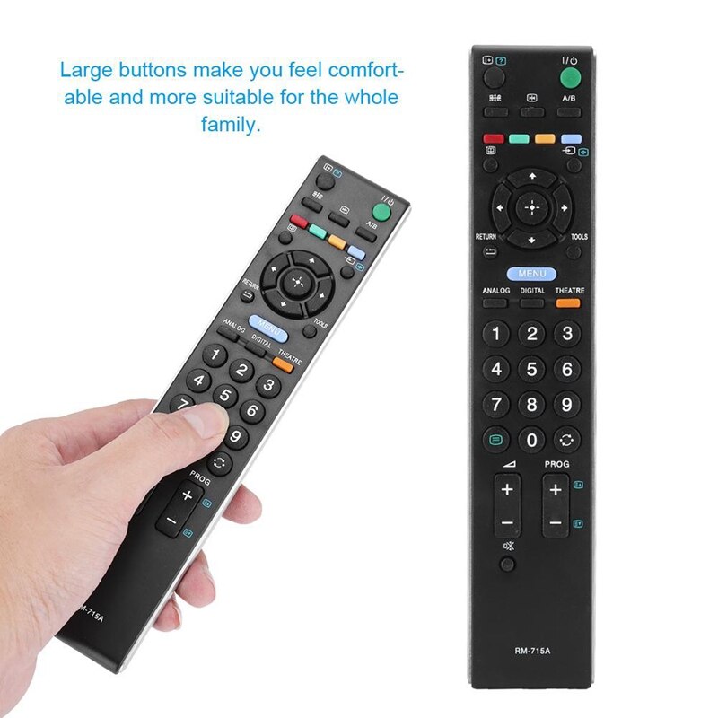 Universal Replacement Hd Lcd Tv Remote Control For Sony Rm-715A Rm-836 Rm-837 Rm-Ydo21