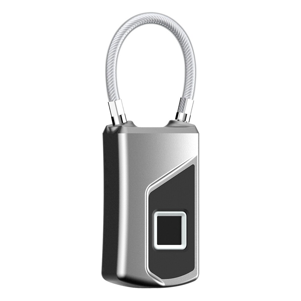 USB Rechargeable Smart Keyless Fingerprint Lock IP66 Waterproof Anti-Theft Security Padlock Gym Locker Luggage Suitcase Cabinet