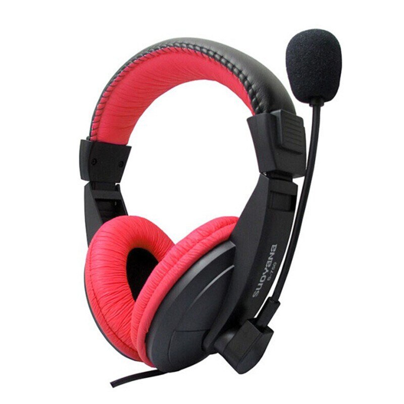 Wired Stereo Bass Surround Gaming Headset Hoofdtelefoon Voor PS4 Xbox Een Pc + Mic Stereo Sound Gamer Hoofdtelefoon Voor computer Pc: Rood